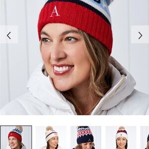Mark & Graham Red and Blue “Apres” Knit Hat